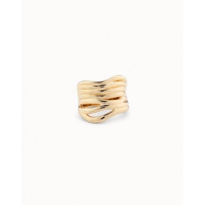 Nihiwatu Beach Golden Metal Ring ANI0638ORO