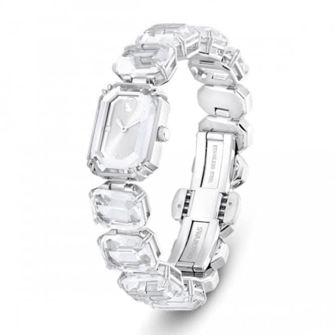 Octagon Cut White Stainless Steel Watch 5621173