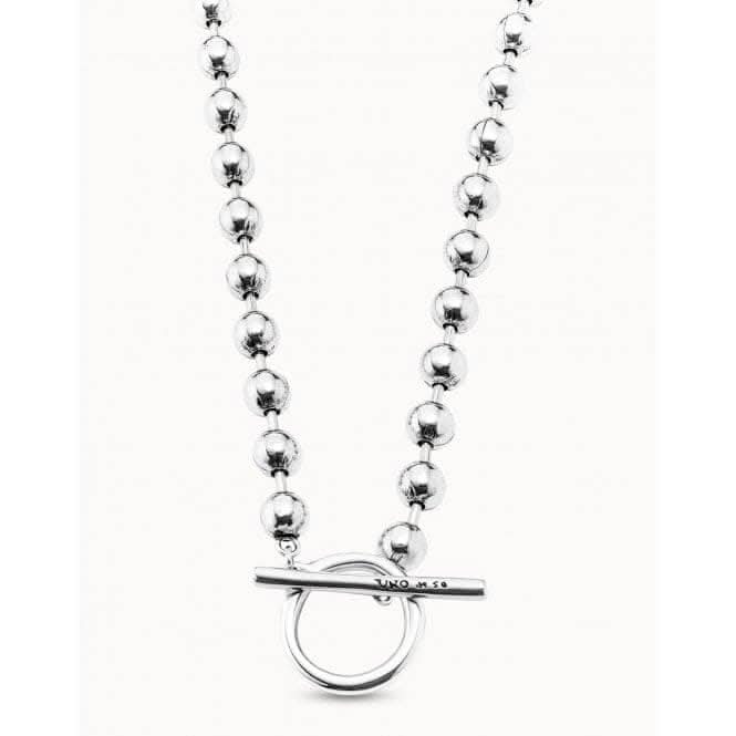 Off / On Silver Metal Necklace