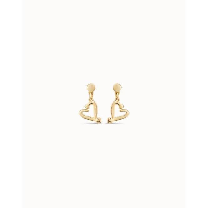 One Love Golden Metal Earrings PEN0887ORO0000U