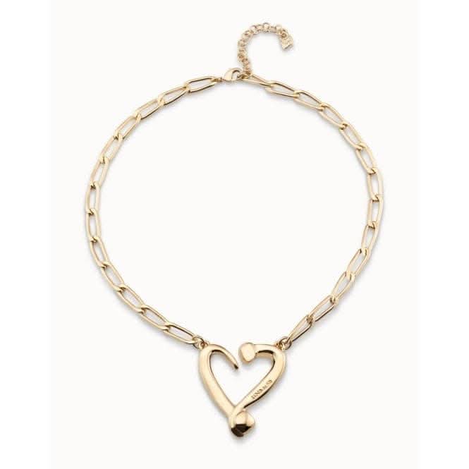 One Love Golden Metal Necklace