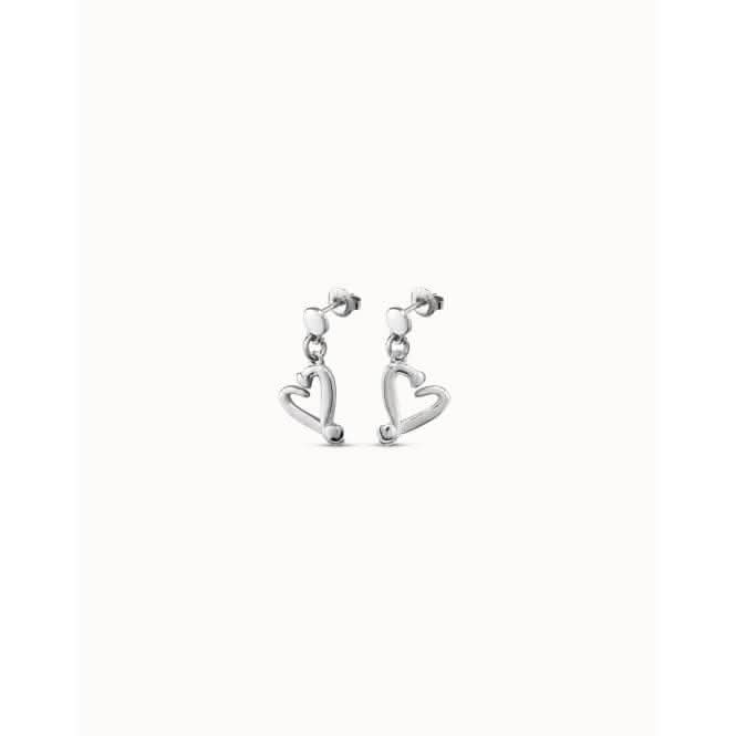 One Love Silver Metal Earrings PEN0887MTL0000U