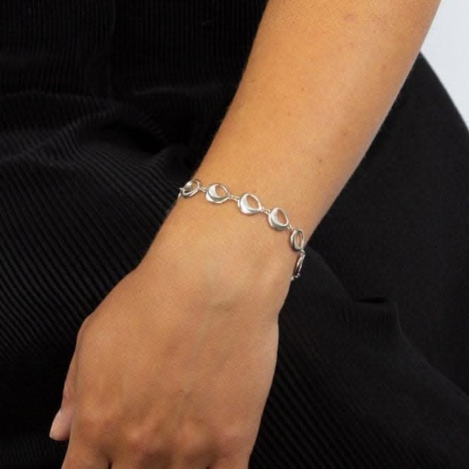 Fiorelli Silver Organic Cubic Zirconia Pave Bracelet B5253C