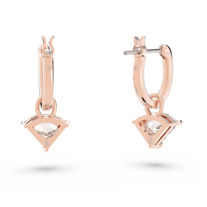 Ortyx Drop Triangle Cut White Rose Gold - tone Plated Earrings 5643738Swarovski5643738