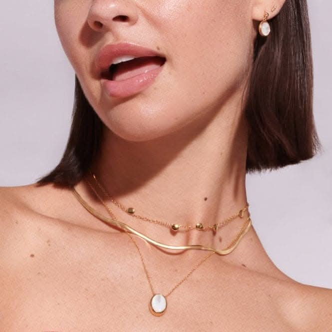 Oval MOP Necklace DN189