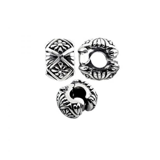 Oxidised Silver Flower Stopper S471
