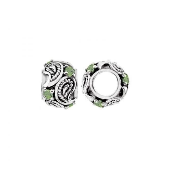 Oxidised Silver & Peridot Wheel Charm S449PStorywheelsS449P