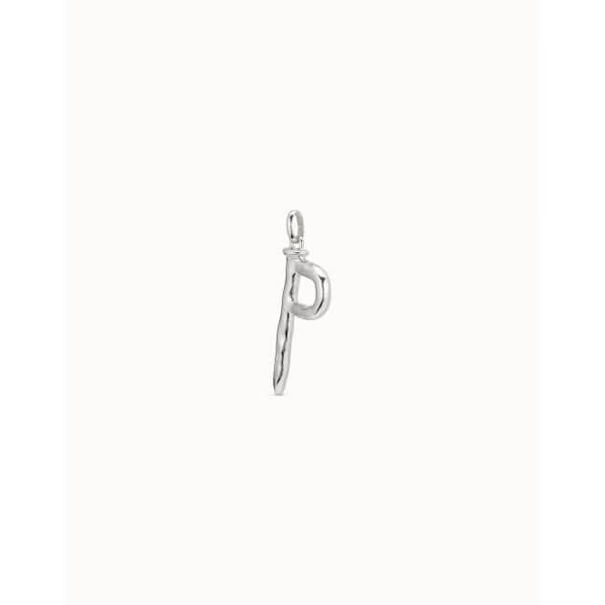 Gimme A letter P Large Silver Metal Charm CHA0016MTL0000U