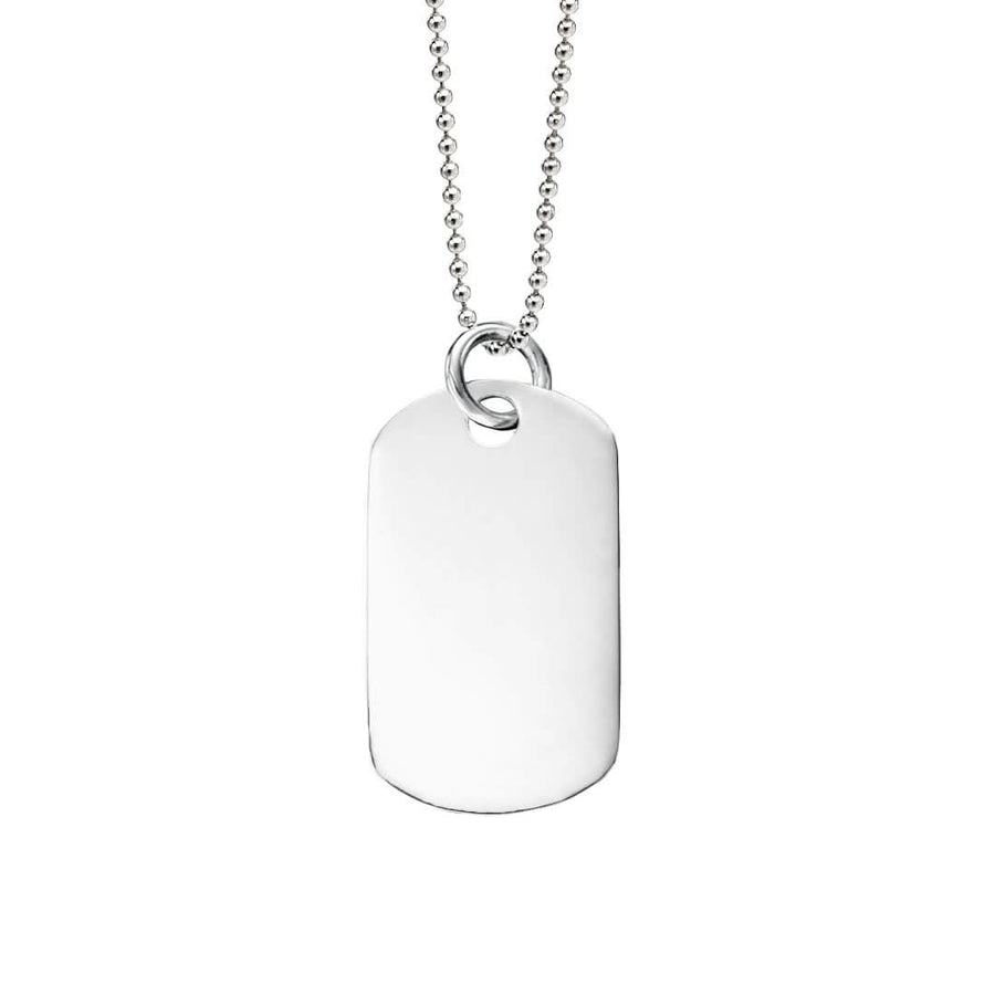 Beginnings Sterling Silver Dog Tag Pendant P3636
