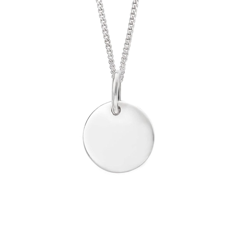 Beginnings Sterling Silver Plain Disc Tag Pendant P4578
