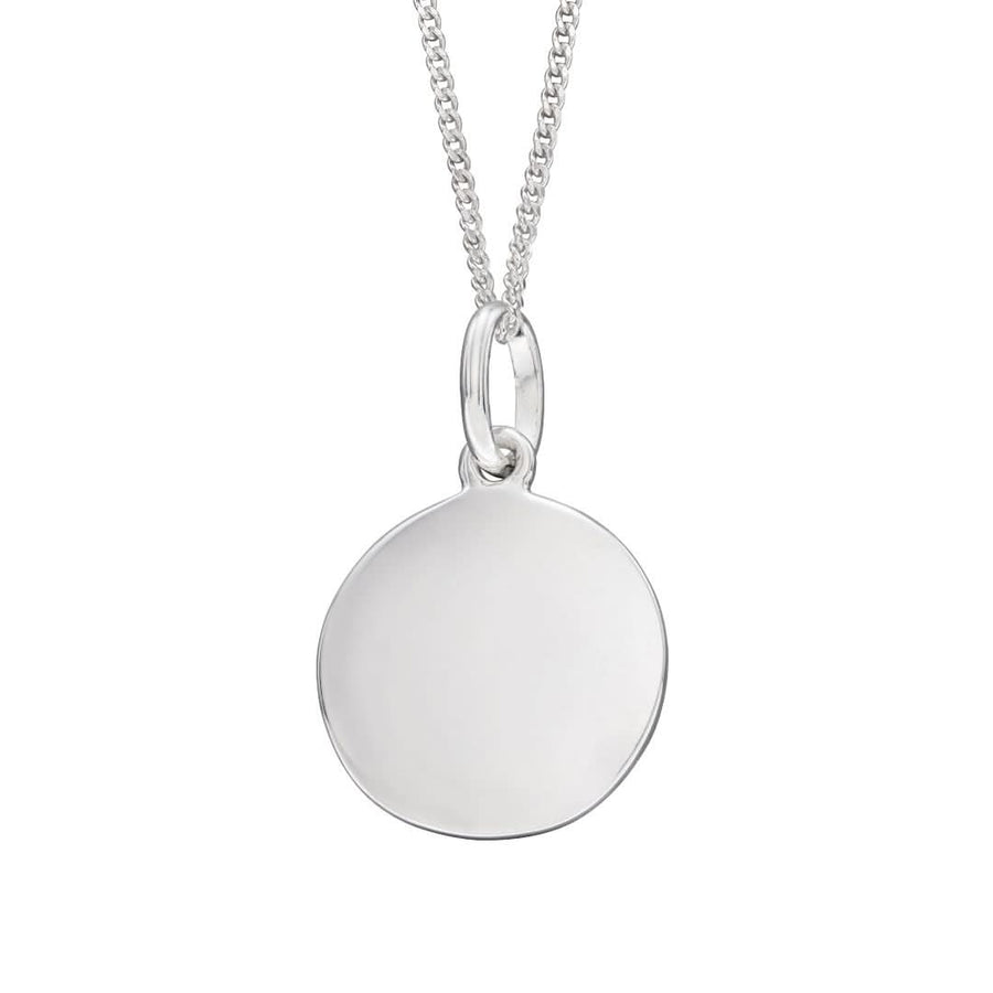 Beginnings Sterling Silver Engravable Disc Pendant P4778