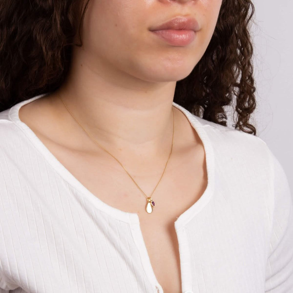 Gold Plated Birthstone February Amethyst Pendant P5180