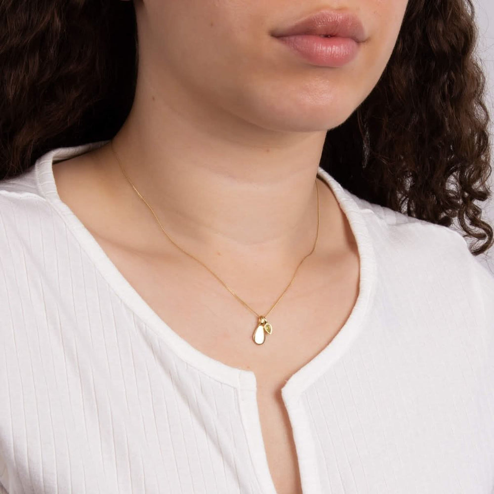Gold Plated Birthstone August Peridot Pendant P5186