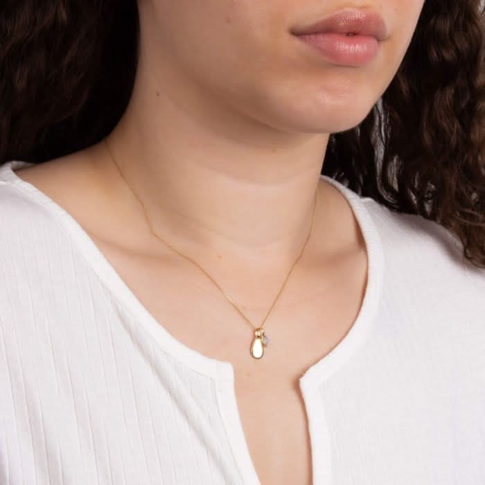 Gold Plated Birthstone October Opal Pendant P5188