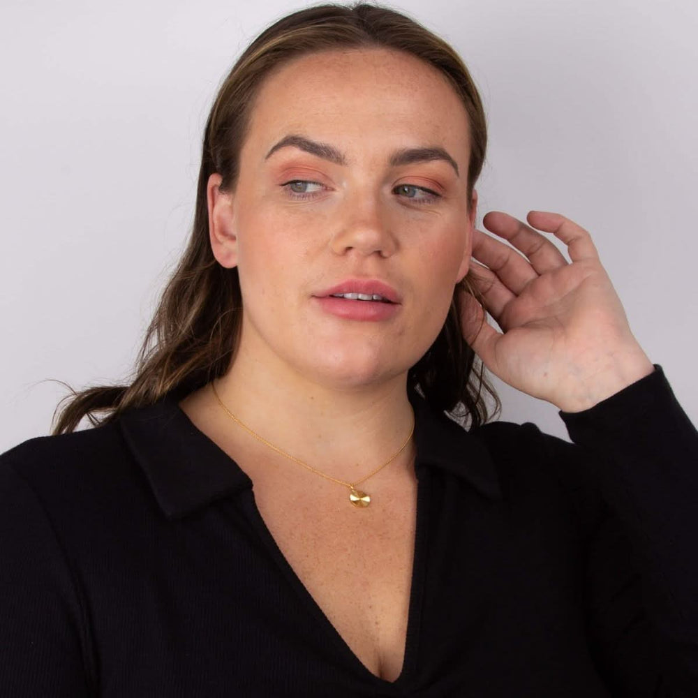 Diamond Cut Gold Plated Round Pendant P5247