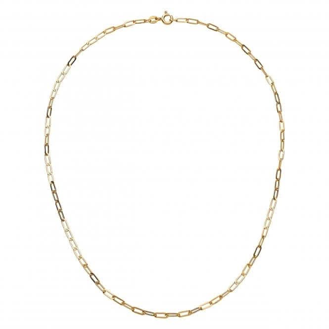 Paperclip Link Chain Gold Plated 18" Necklace 96812GD