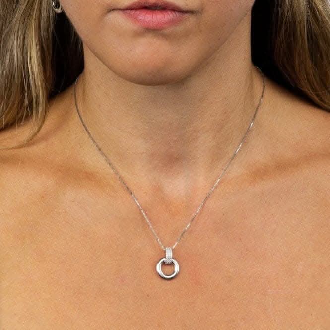 Fiorelli Silver Hoop Donut Pendant P4895C