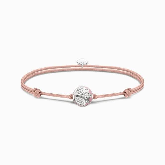 Pink Cold Enamel Nylon Zirconia Bracelet A2124 - 380 - 9Thomas Sabo Karma BeadsA2124 - 380 - 9