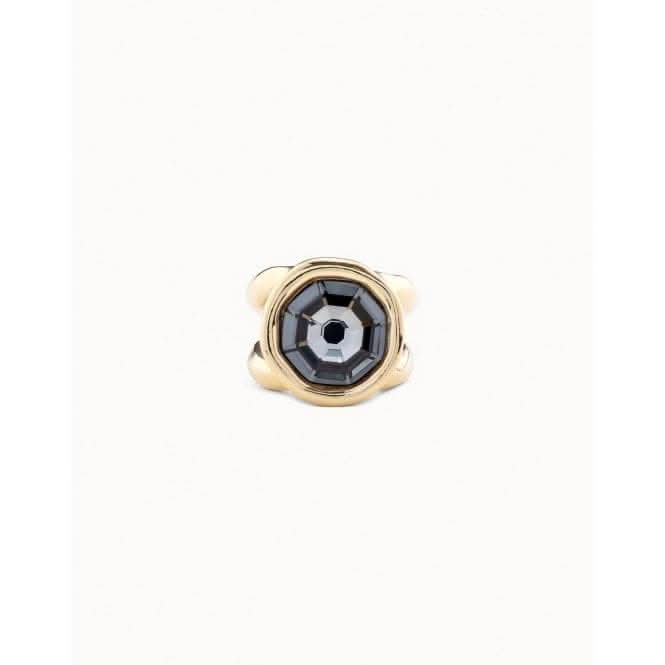 Pinklady Grey Faceted Crystal Ring ANI0654GRSORO