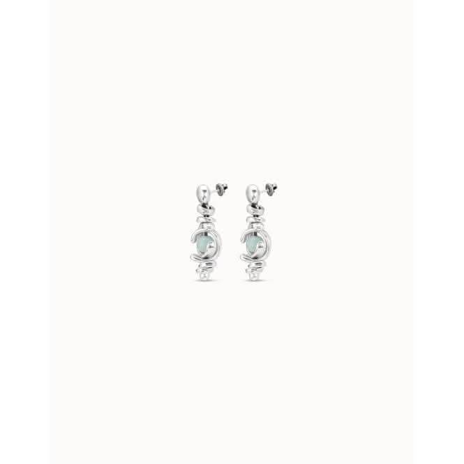Planets Turquoise Natural Stone EarringsUNOde50PEN0816AZUMTL0U