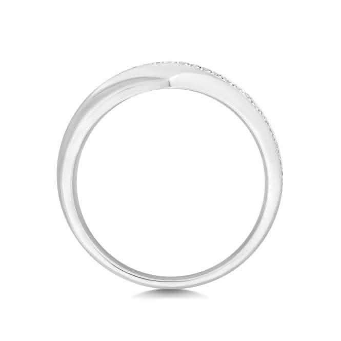 Wedding Band Platinum Crossover Band Ring  WP241/I