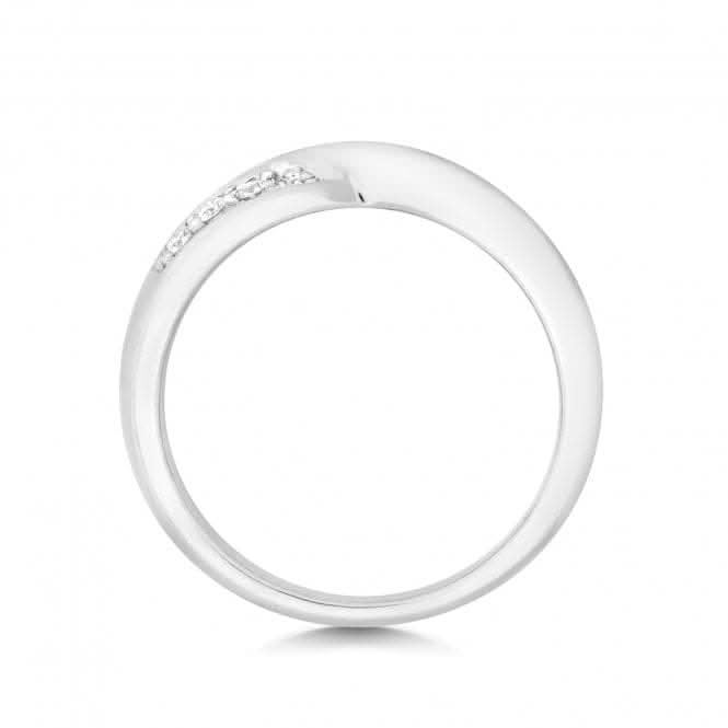 Wedding Band Platinum Crossover Band Ring  WP242/I