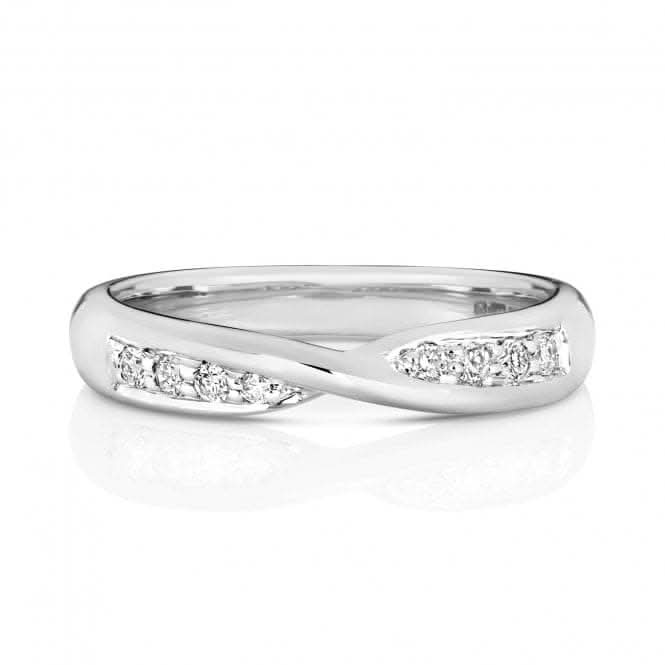 Wedding Band Platinum Crossover Band Ring  WP242/I