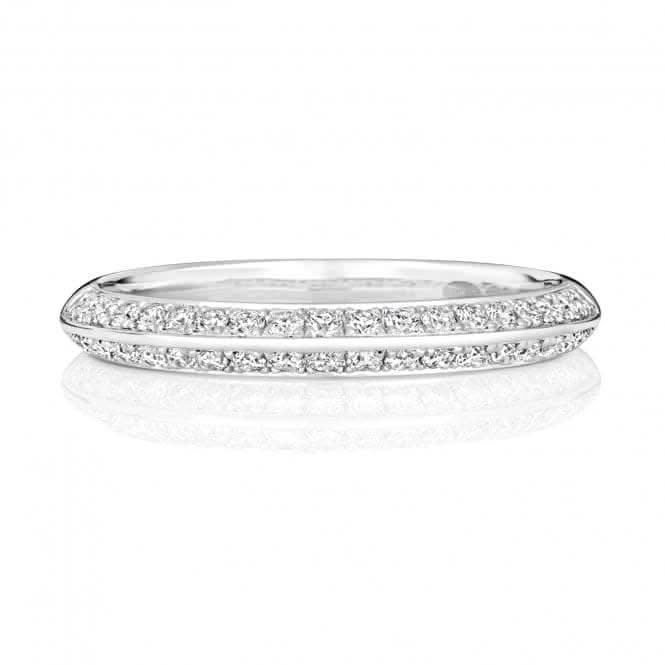 Wedding Band Platinum Diamond Half Eternity Ring WP273