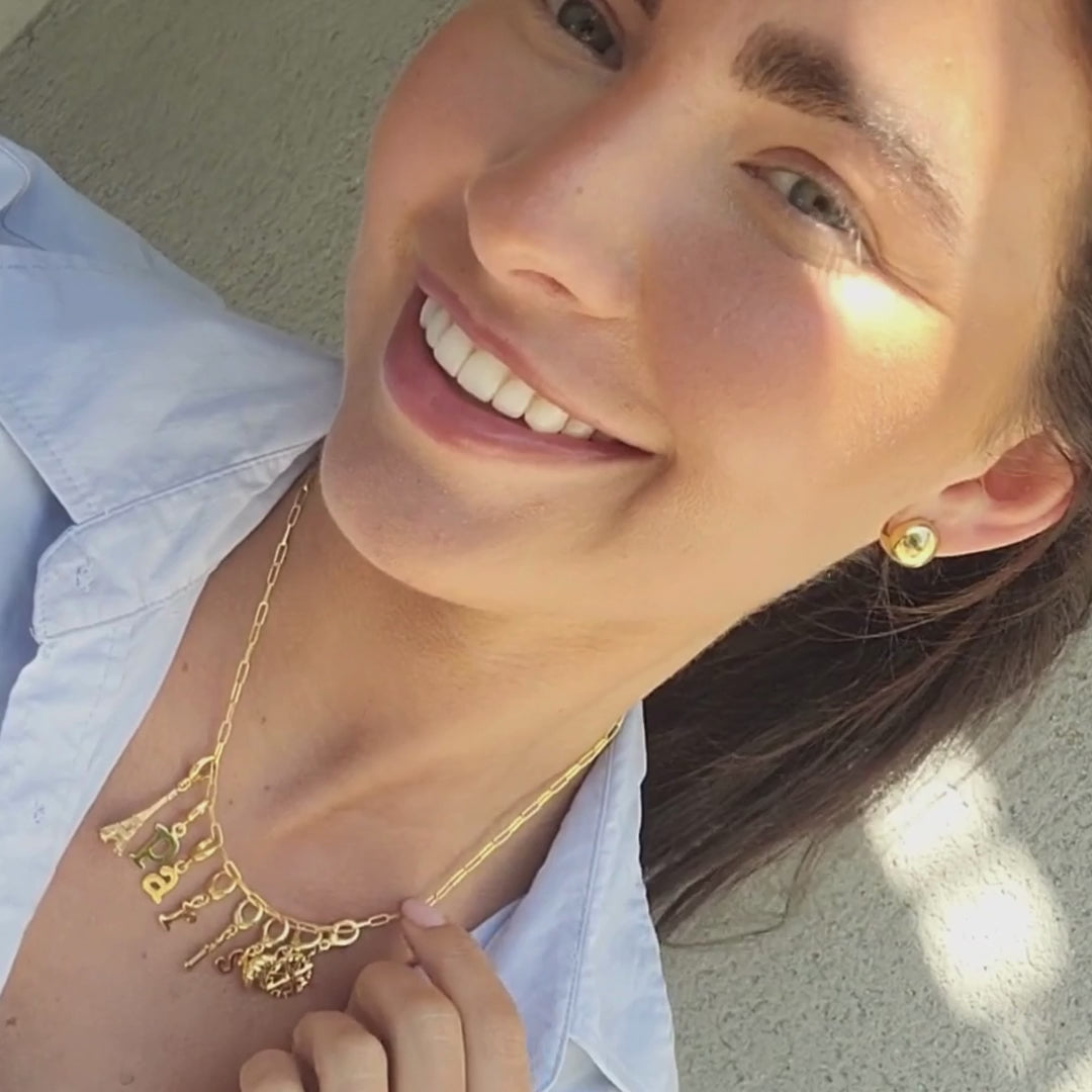 Gold Plated Letter Charms CLGA