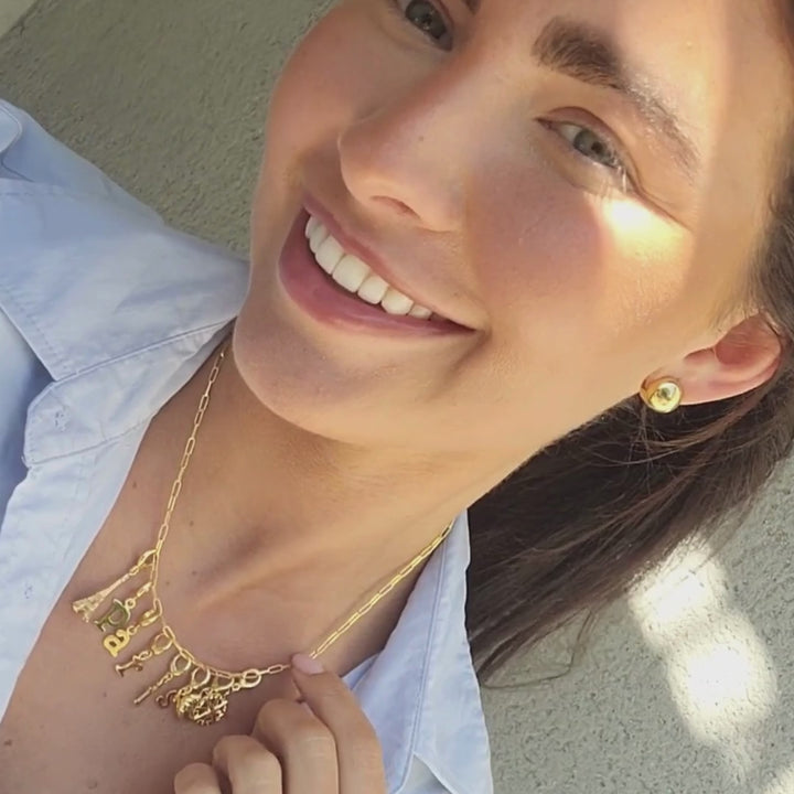 Gold Plated Letter Charms CLGA