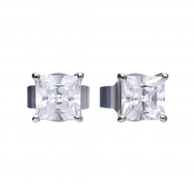 Princess Cut Cubic Zirconia Stud Earrings E5902