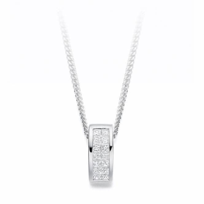 Harmony Collection Princess Cut Diamond Pendant 0.25ct