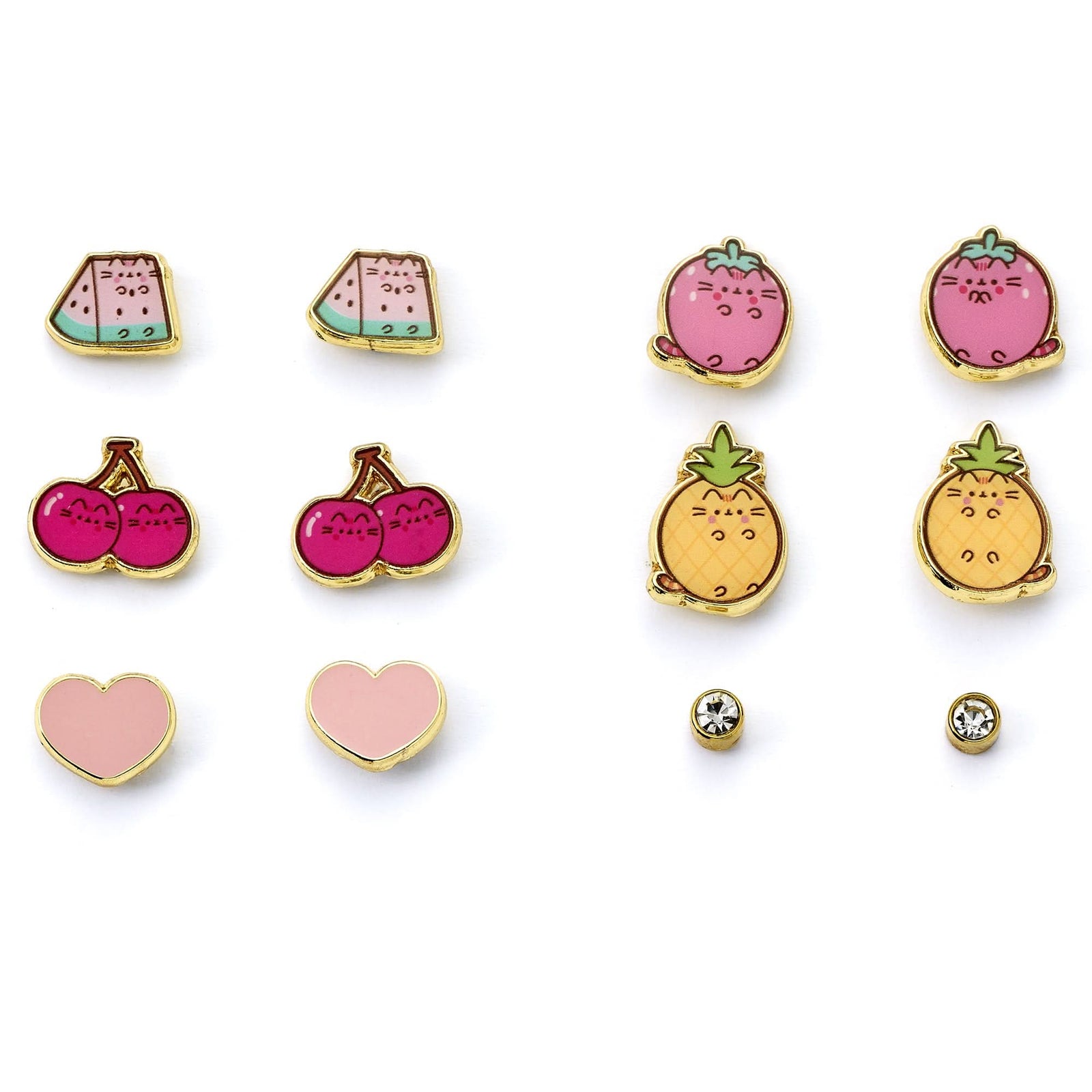 Pusheen The Cat Fruits Themed Stud Earring Set PTCES117