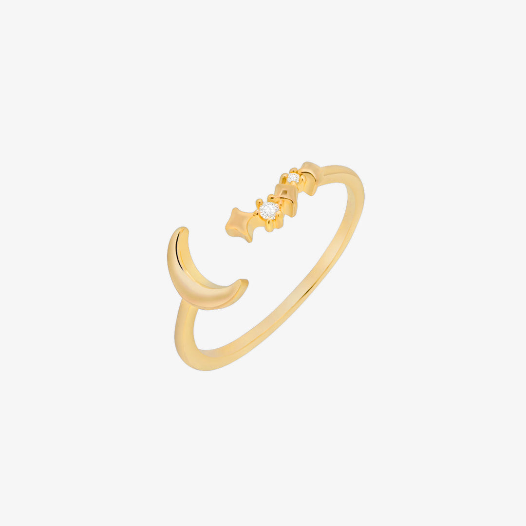 Mini moon star ring-0