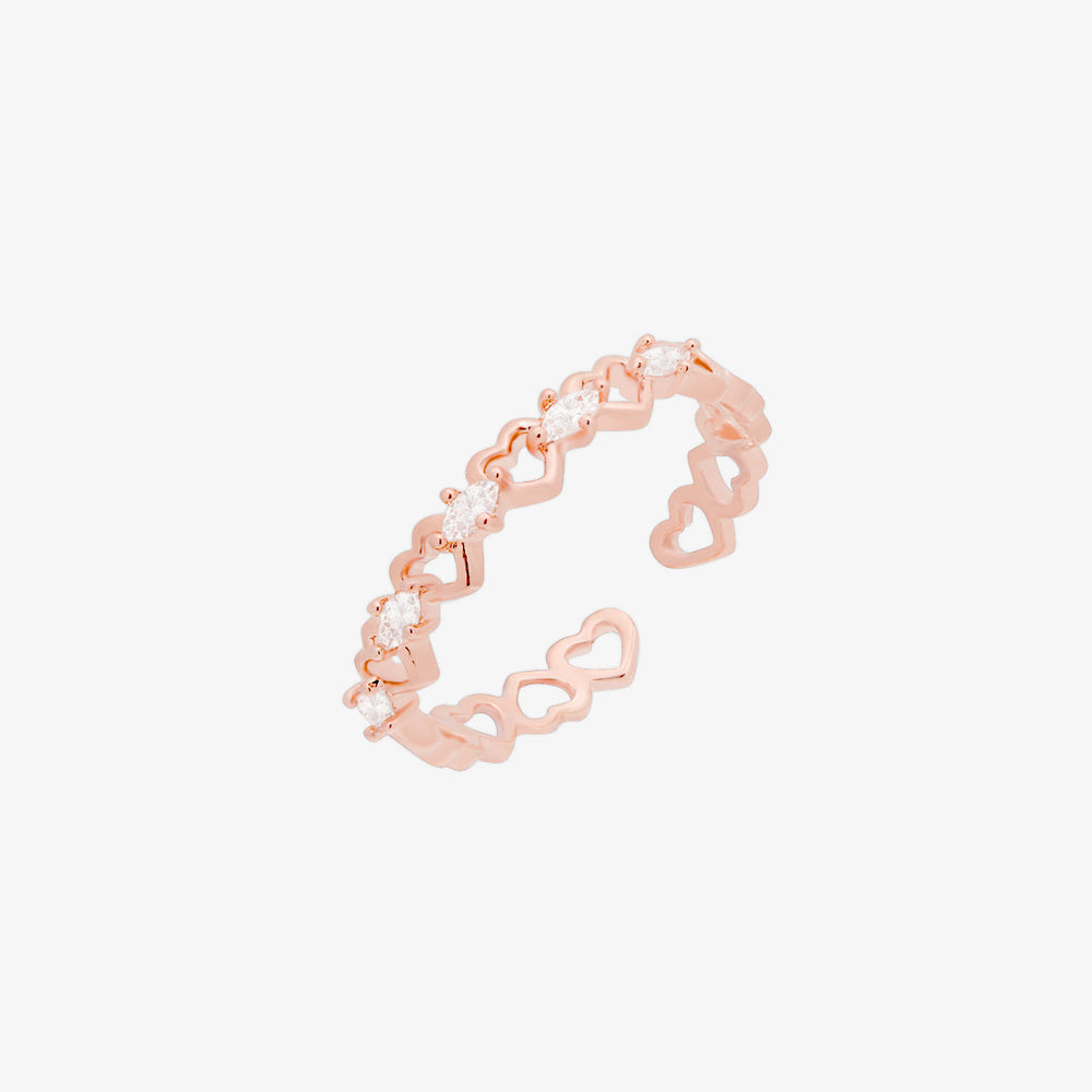 Cubic Relay Heart Ring