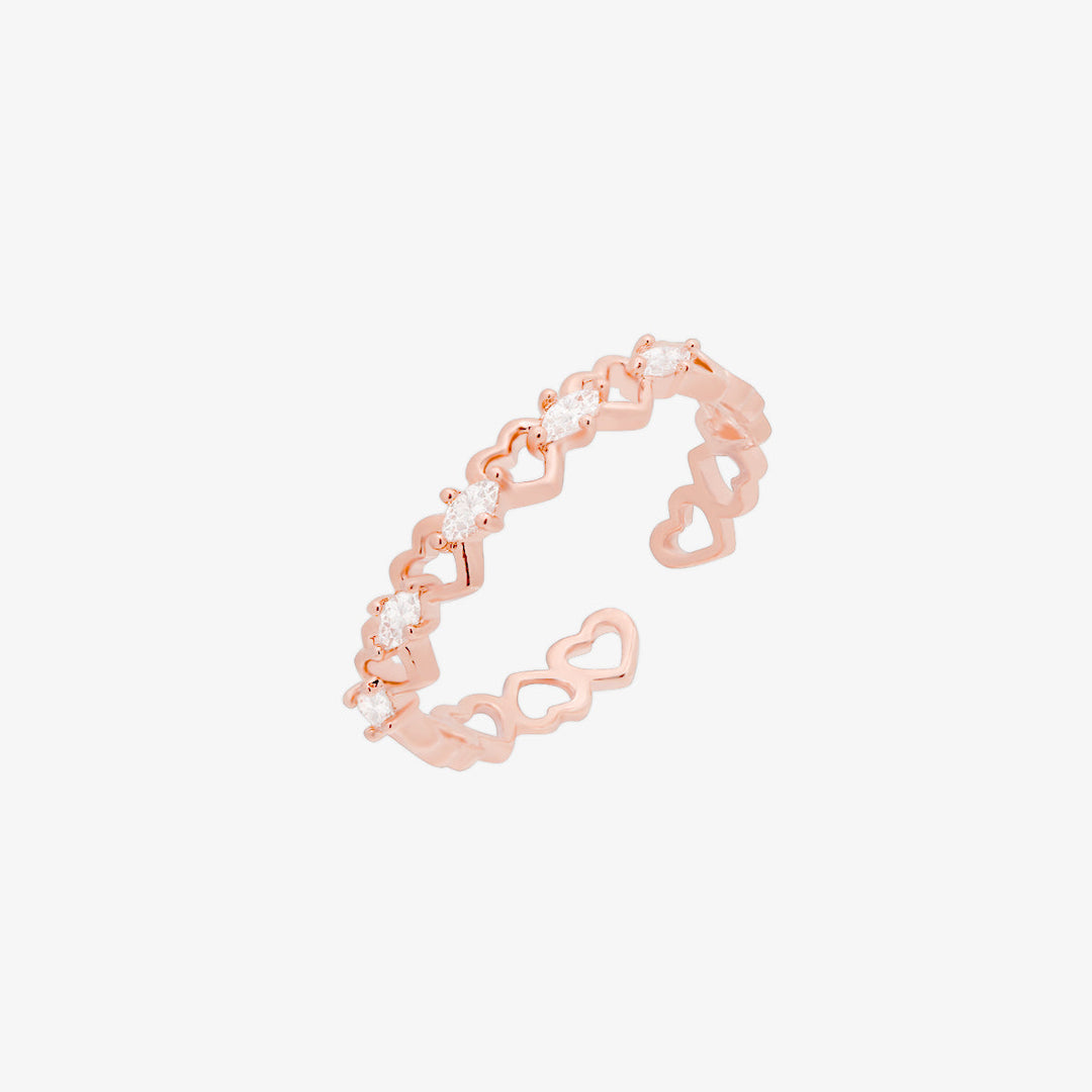 Cubic Relay Heart Ring
