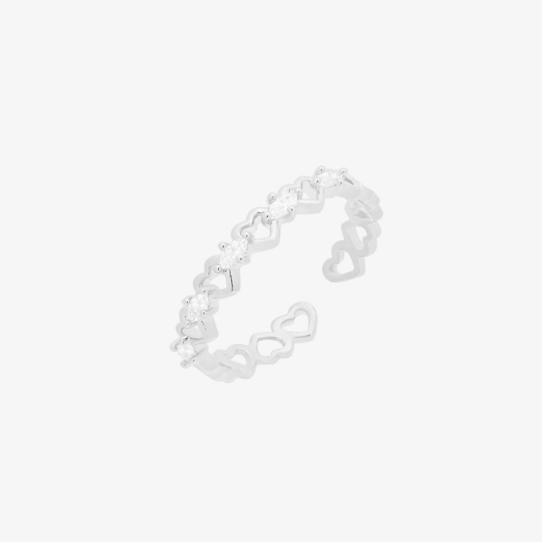 Cubic Relay Heart Ring