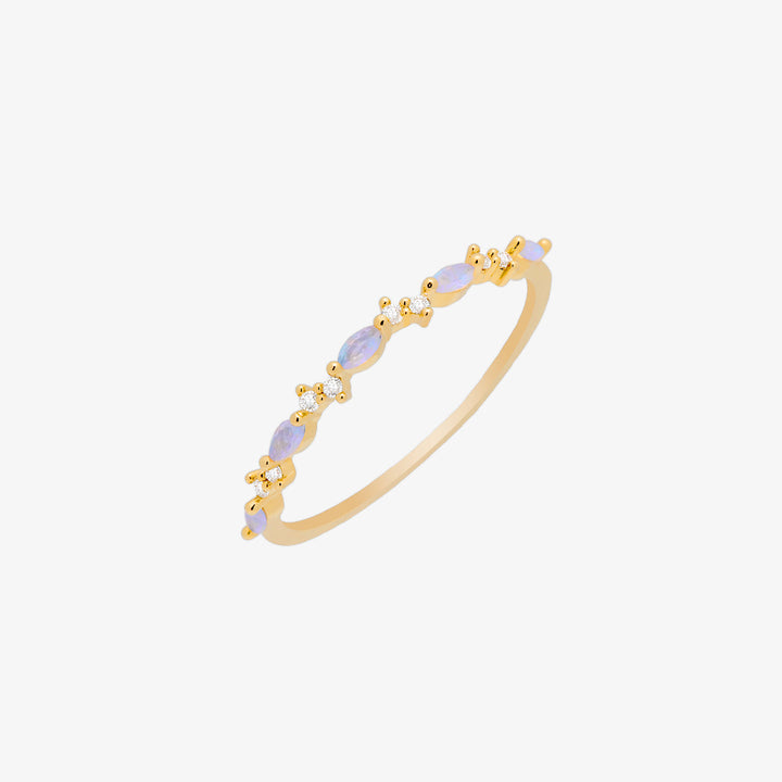 Moonstone braid ring-0