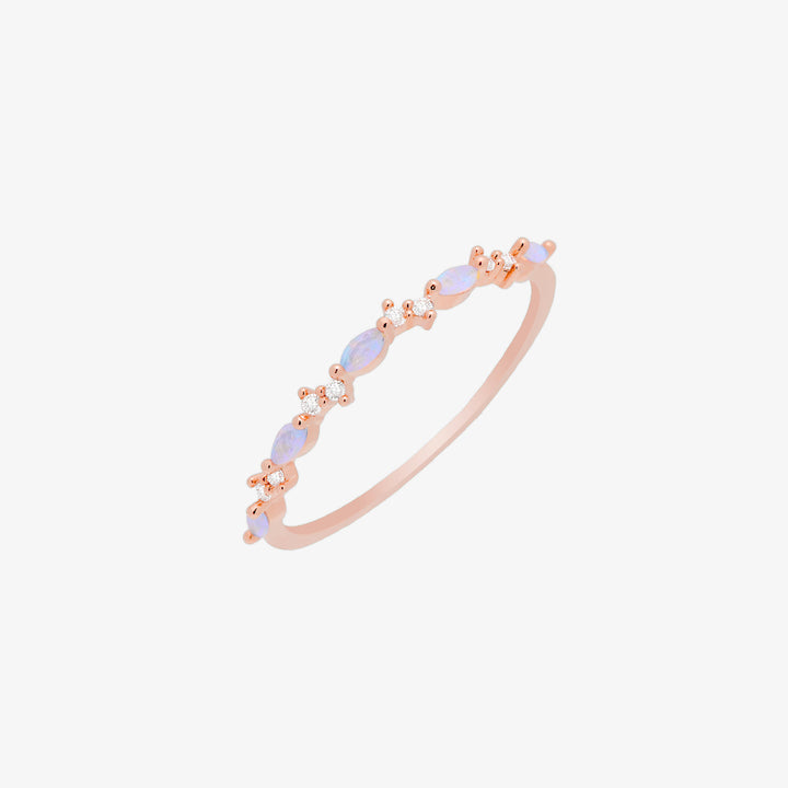 Moonstone braid ring-5