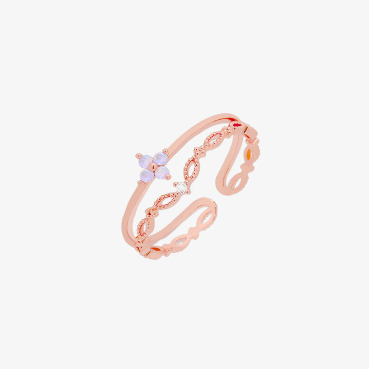 Double moonstone vine ring-6