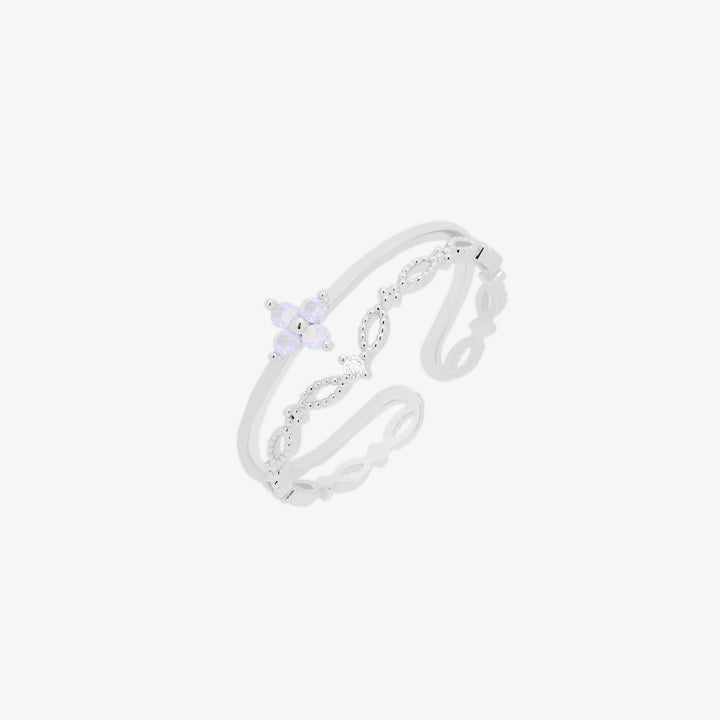 Double moonstone vine ring-5