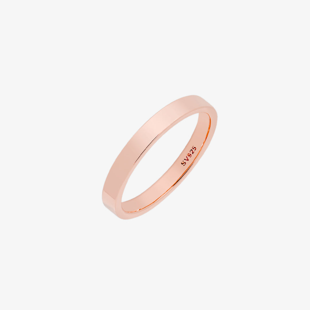 Bold square plain band ring-6
