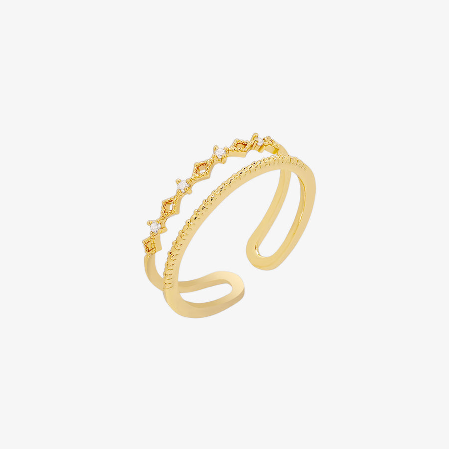 Cubic Double Layered Ring