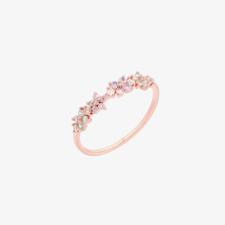 Floral Cluster Band Ring-6