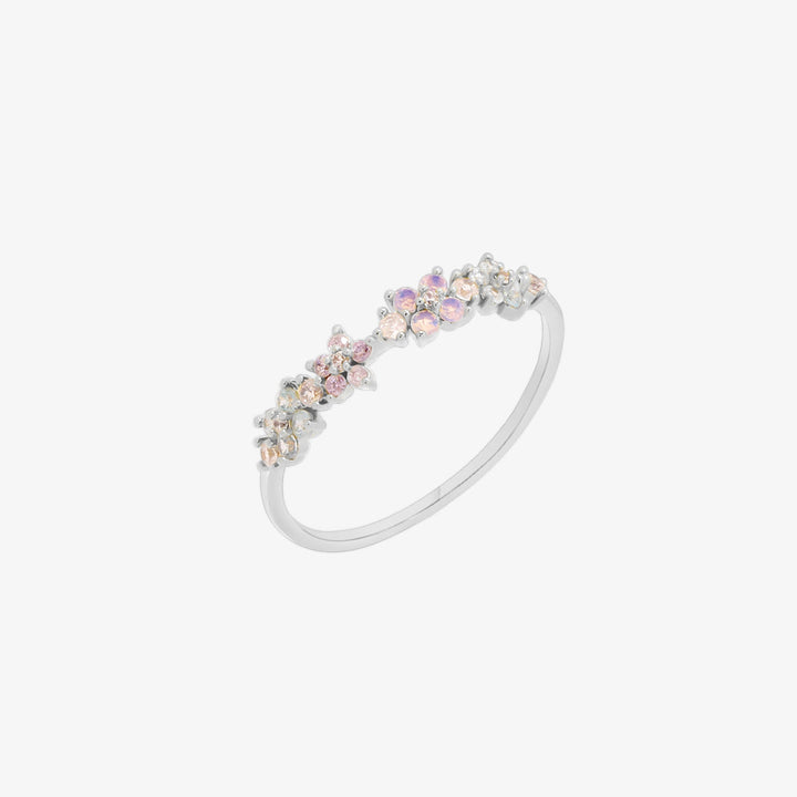 Floral Cluster Band Ring-5