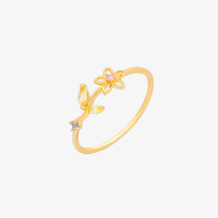 Peridot flower ring-0