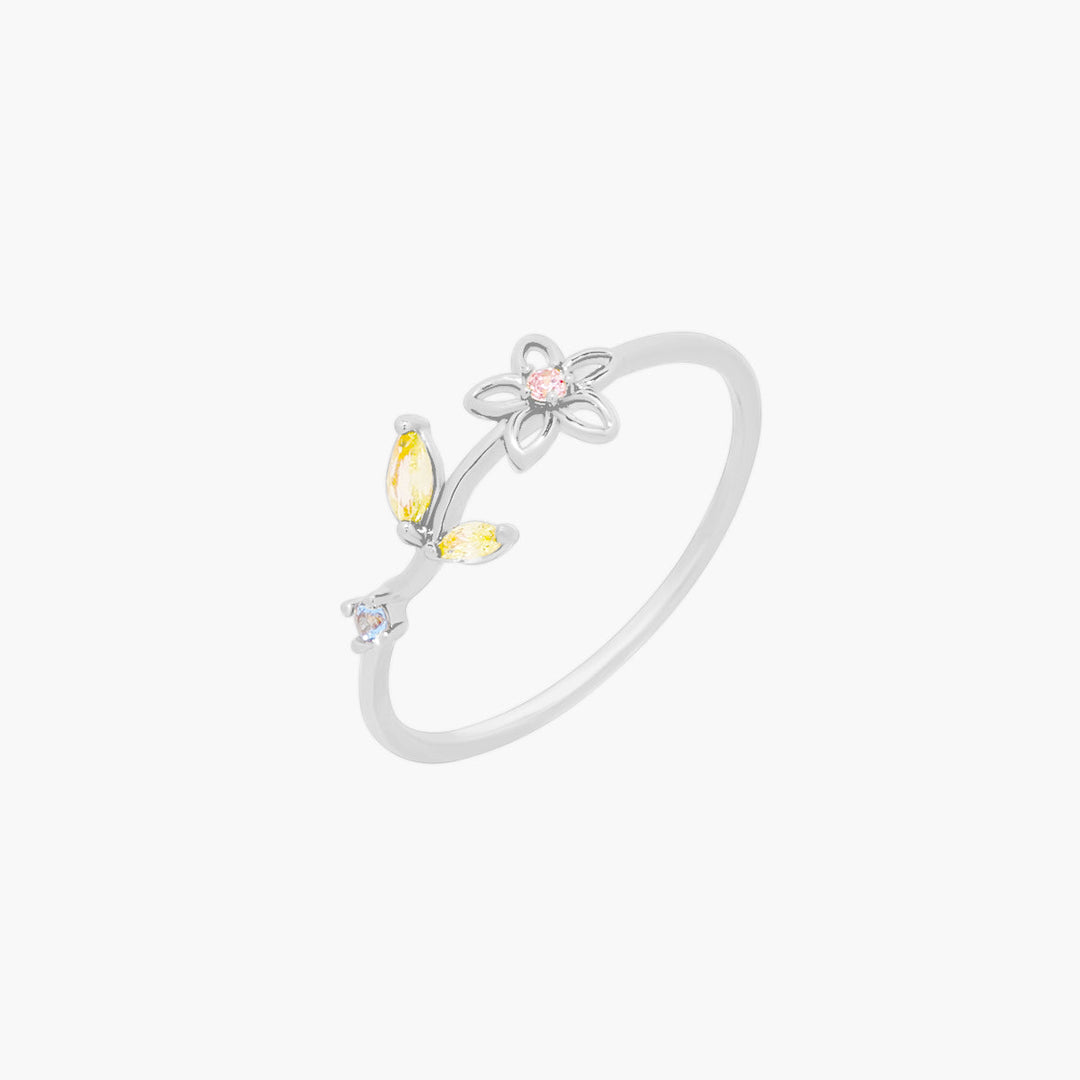 Peridot flower ring-5