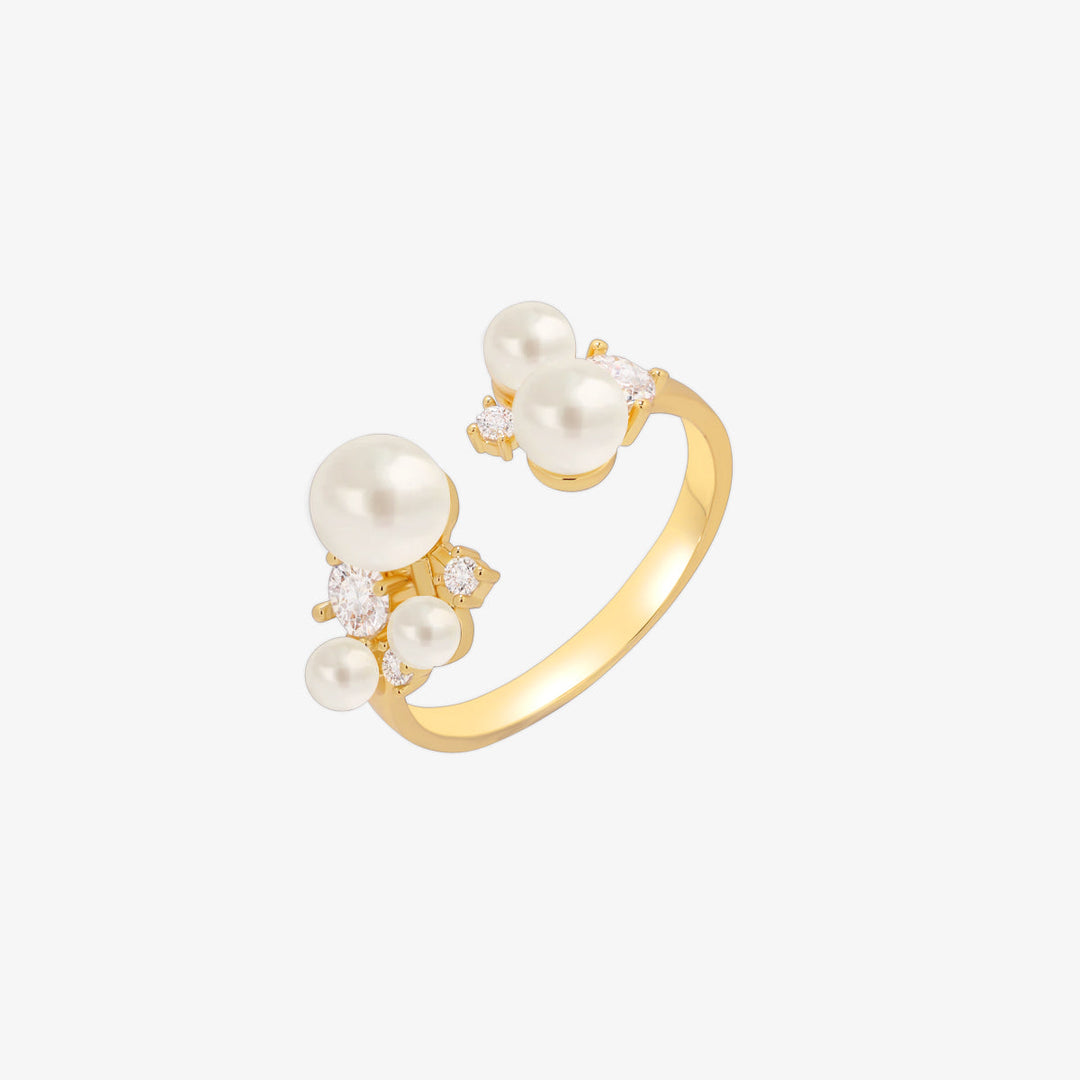 Pearl cubic ring-0
