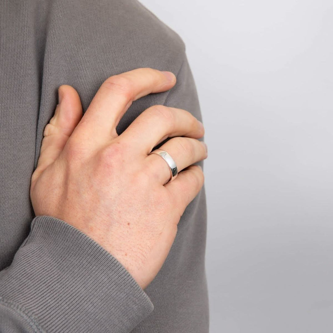 Beginnings  Sterling Silver Square Cut Band Ring R525