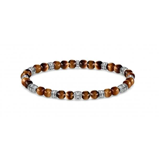 Rebel At Heart Lucky Charm Tiger's Eye Bracelet A1923 - 826 - 2Thomas Sabo Sterling SilverA1923 - 826 - 2 - L15,5